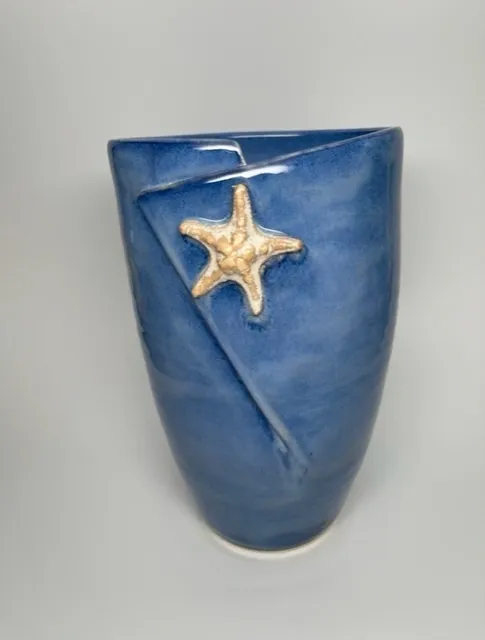 Karen Dale Pottery Vase With Starfish