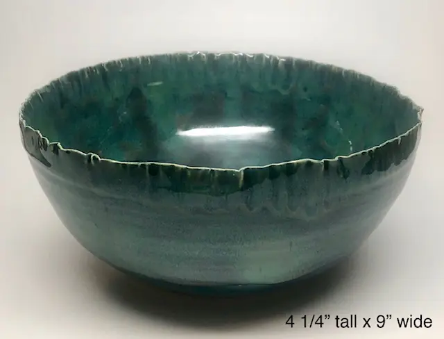 big teal bowl